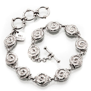 Kanelbullar silver armband Anna Örnberg