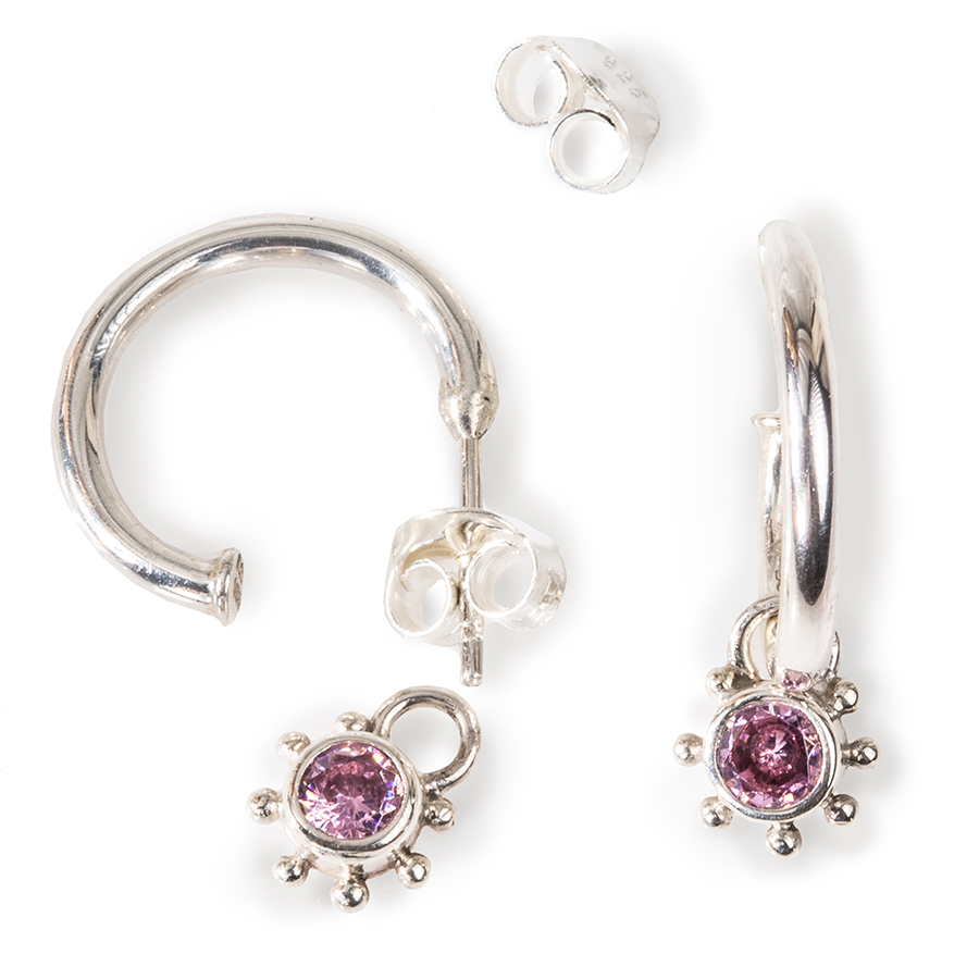 MINIPINI BLOMMA örringar zircon